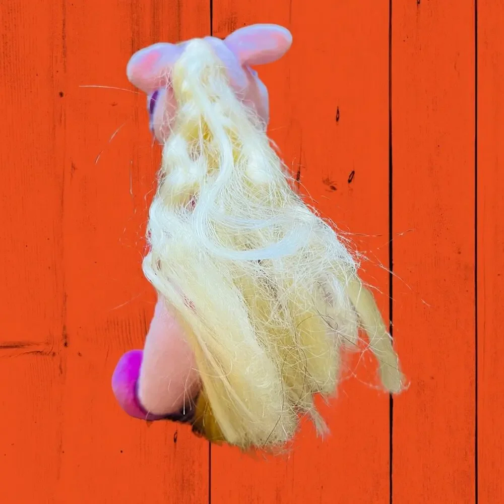 Vtg 2003 Blonde Pink Pony Horse Plush Miracles 4 Fun Barbiecore Diva Ratchet